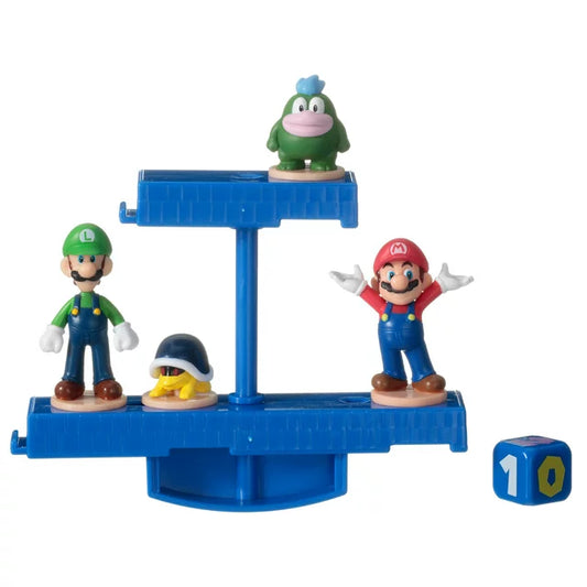 Epoch Games Super Mario Balancing Game Underground Stage, Tabletop Skill Game with 4 Collectible Super Mario Action Figures