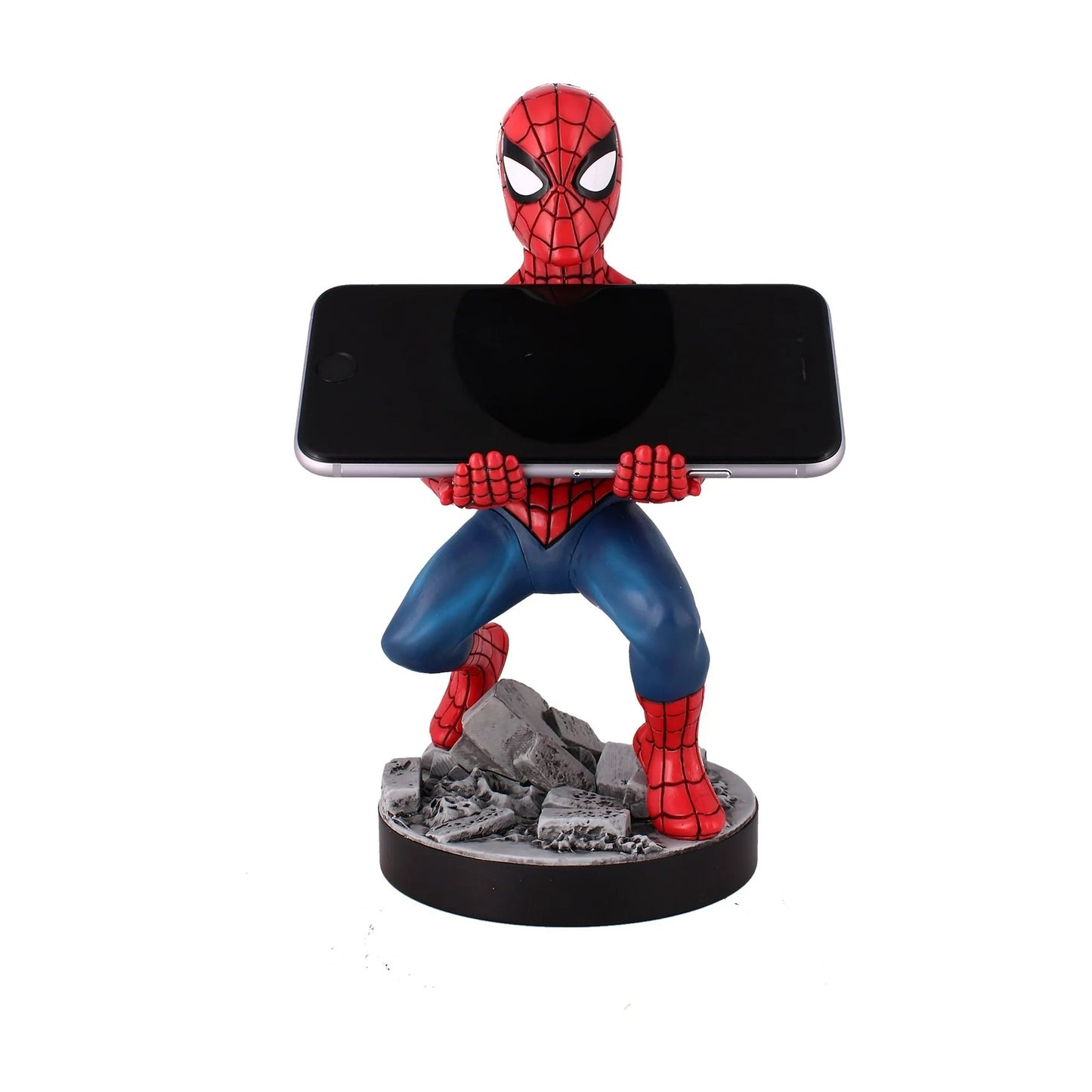 Exquisite Gaming: Marvel: The Amazing Spider-Man - Original Mobile Phone & Gaming Controller Holder, Device Stand, Cable Guys, Licensed Figure Fashions for Home