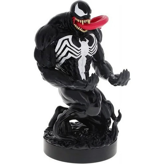Exquisite Gaming: Marvel: Venom - Original Mobile Phone & Gaming Controller Holder, Device Stand, Cable Guys, Licensed Figure Fashions for Home