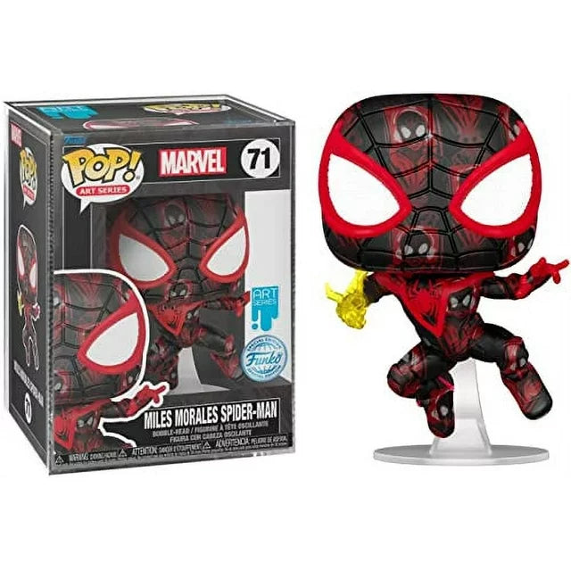 Funko Marvel Miles Morales Spider-Man Pop! Vinyl Collectible Bobble-Head Limited Edition Exclusive Art Series Fashions for Home