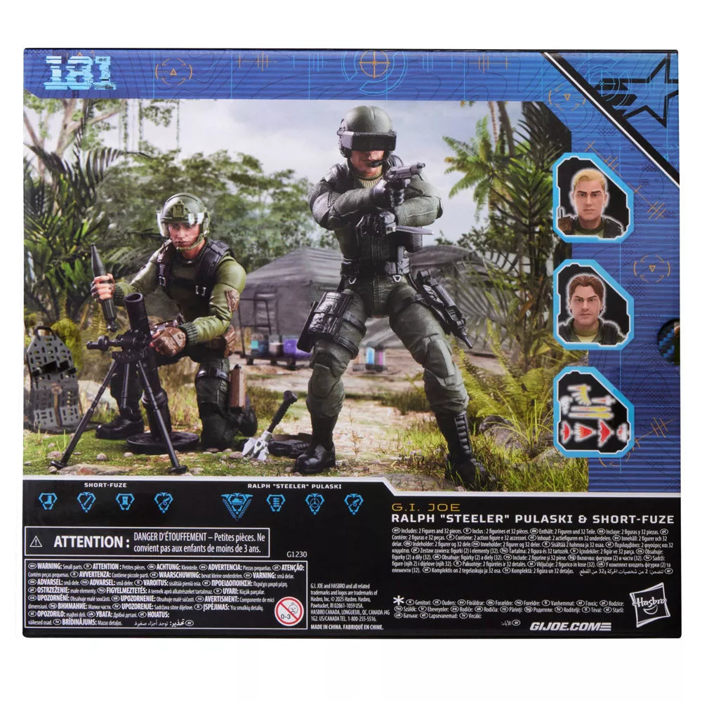 G.I. Joe Classified 6 Inch Action Figure 2-Pack Exclusive- Ralph Steeler Pulaski & Short-Fuze Fashions for Home