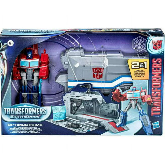 Transformers Earthspark Optimus Prime Battle Base Trailer Fashions for Home