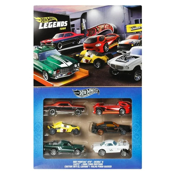 Hot Wheels 1:64 Scale Die-Cast Toy Cars & Trucks, Set of 6 HW Legends Vehicles (Styles May Vary) [Walmart Exclusive] Fashions for Home