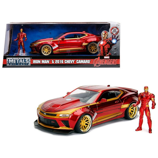 Jada Toys - 1:32 Marvel Avengers - Hollywood Rides - '16 Camaro SS Widebody with Iron Man Figure