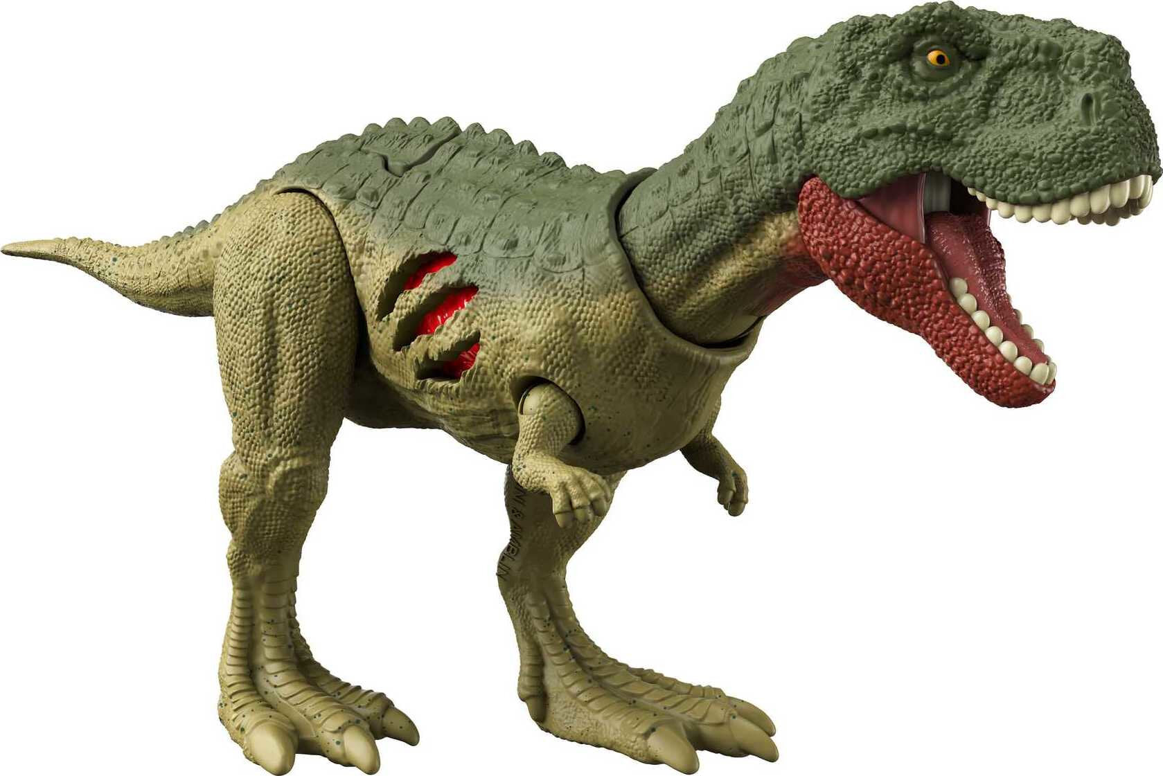 Jurassic World Dominion Extreme Damage Quilmesau Dinosaur Action Figure Toy, Battle Play Fashions for Home