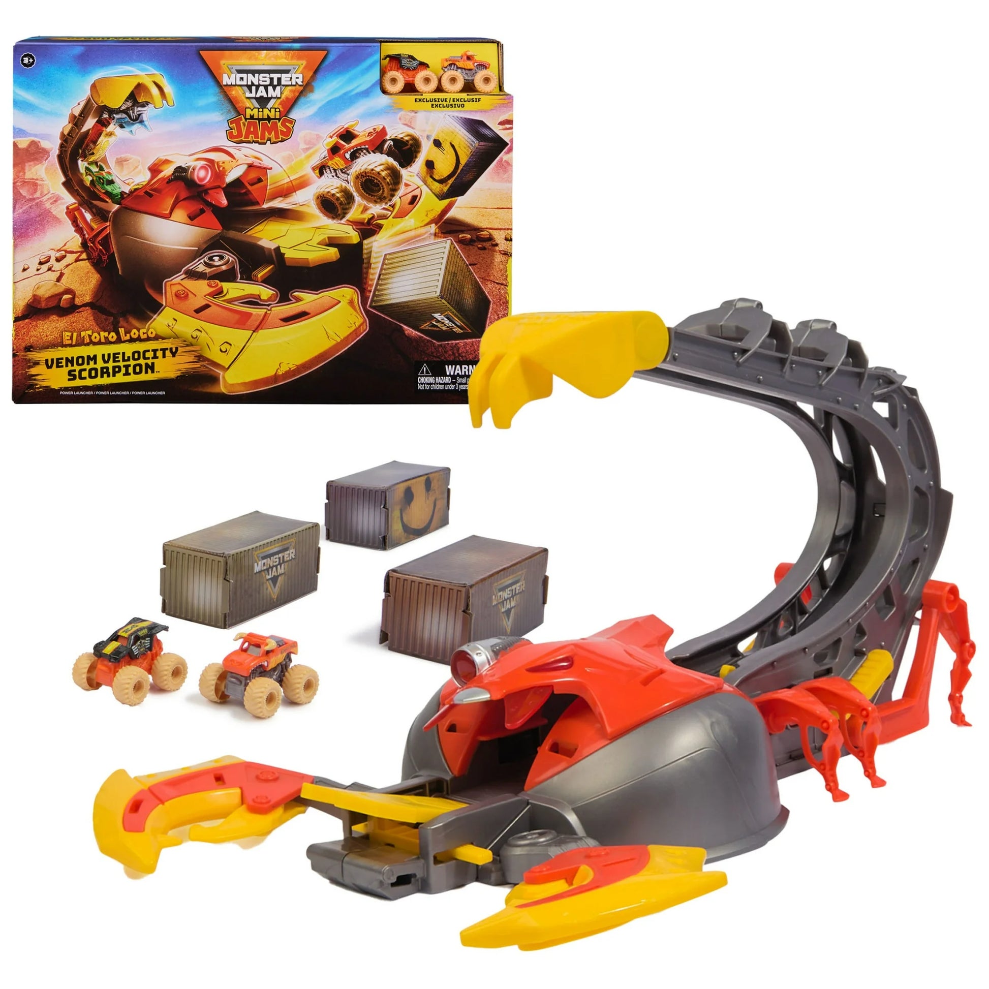 Monster Jam, El Toro Loco Venom Velocity Scorpion Playset, for Ages 3 and up (New) Fashions for Home