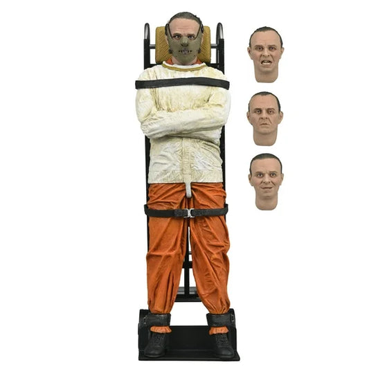 NECA Silence of The Lambs: Dr. Hannibal Lecter Masked Action Figure with Interchangeable Heads and Mask (7")