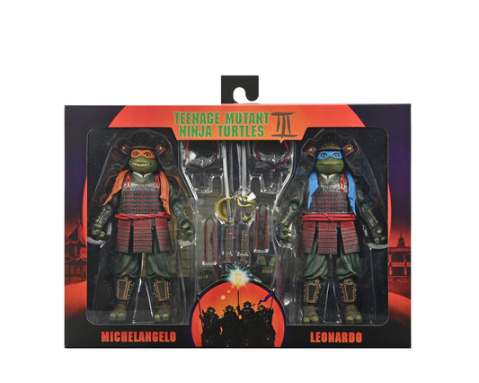 NECA - Teenage Mutant Ninja Turtles 3 (Movie) - 7" Scale Action Figures - Leonardo & Michelangelo 2 Pack