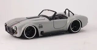 Big Time Muscle 1:24 1965 Shelby Cobra 427 S/C Die-cast Car White/Black Stripes Play Vehicles Fashions for Home