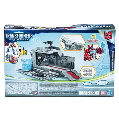 Transformers Earthspark Optimus Prime Battle Base Trailer Fashions for Home