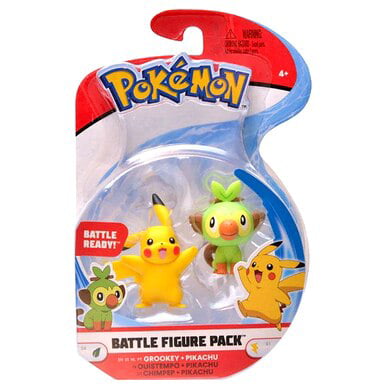 Pokémon Grookey & Pikachu Articulated Pokemon Battle Series 4 Action Figure Set, 2 Pieces