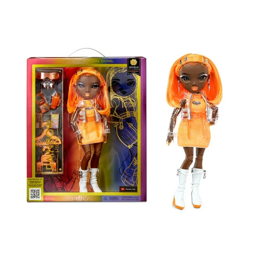 Rainbow High Michelle- Orange Fashion Doll. Fashionable Outfit & 10+ Colorful Play Accessories. Great Gift for Kids 4-12 Years Old and Collectors.