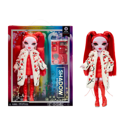Rainbow High Shadow High Rosie, Red Fashion Doll, Collectible Outfit & 10+ Play Accessories Kids Gift 4-12