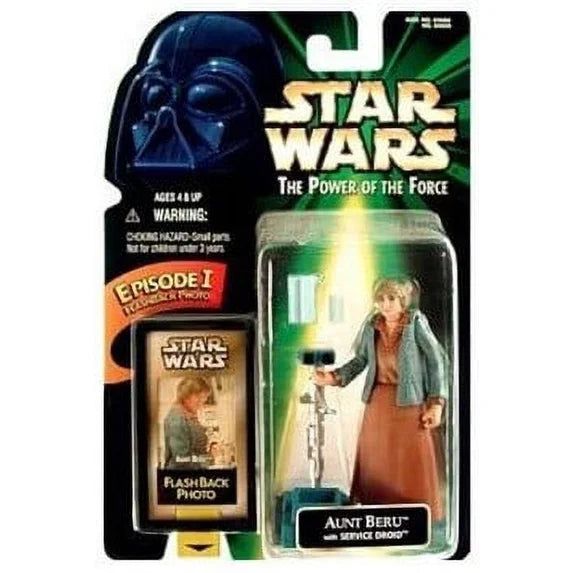 Star Wars Power of the Force POTF2 Flashback Aunt Beru with Service Droid Action Figure Fashions for Home