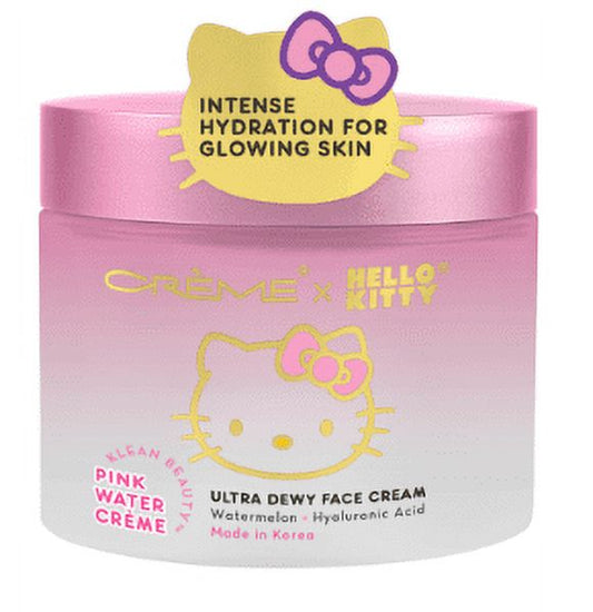 The Creme Shop, Klean Beauty™, Hello Kitty Ultra-Dewy Facial Moisturizer Cream for All Skin Types Infused with Hydrating Watermelon and Hyaluronic Acid