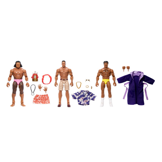 WWE Elite Action Figure Generations: The Rock, Rocky Johnson, Maivia Legacy Box Set, 3-Pack Fashions for Home