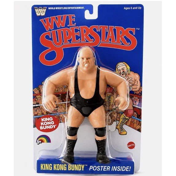 WWE Superstars King Kong Bundy Exclusive Blue Card Retro WWF Style Series 2 Fashions for Home