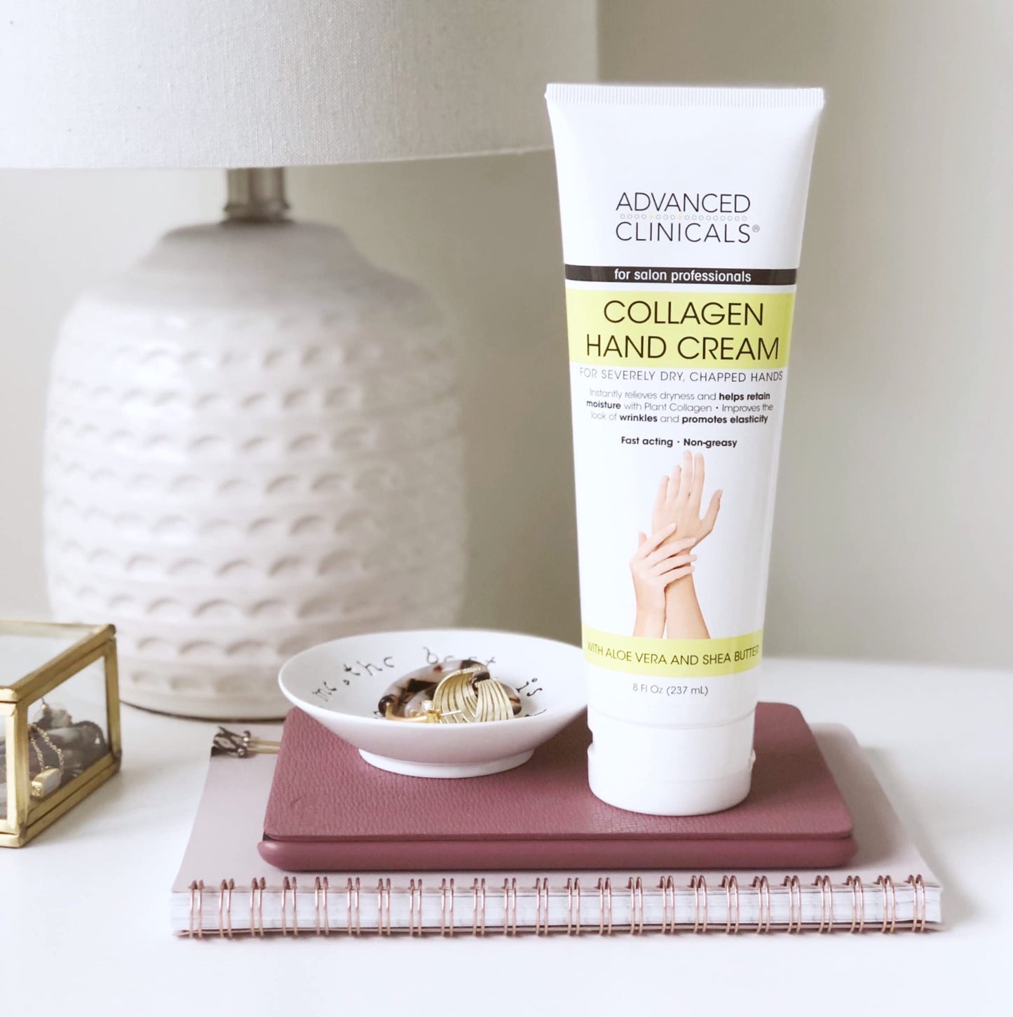 Advanced Clinicals Collagen Hand Cream 8 fl oz - Fashions for Home