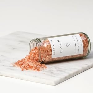 HERBIVORE Calm Soaking Bath Salts – Natural Himalayan Pink Salt, Moisturizing + Relaxing, Ylang Ylang & Vanilla, Plant-Based, Vegan, Cruelty-Free, 8 oz