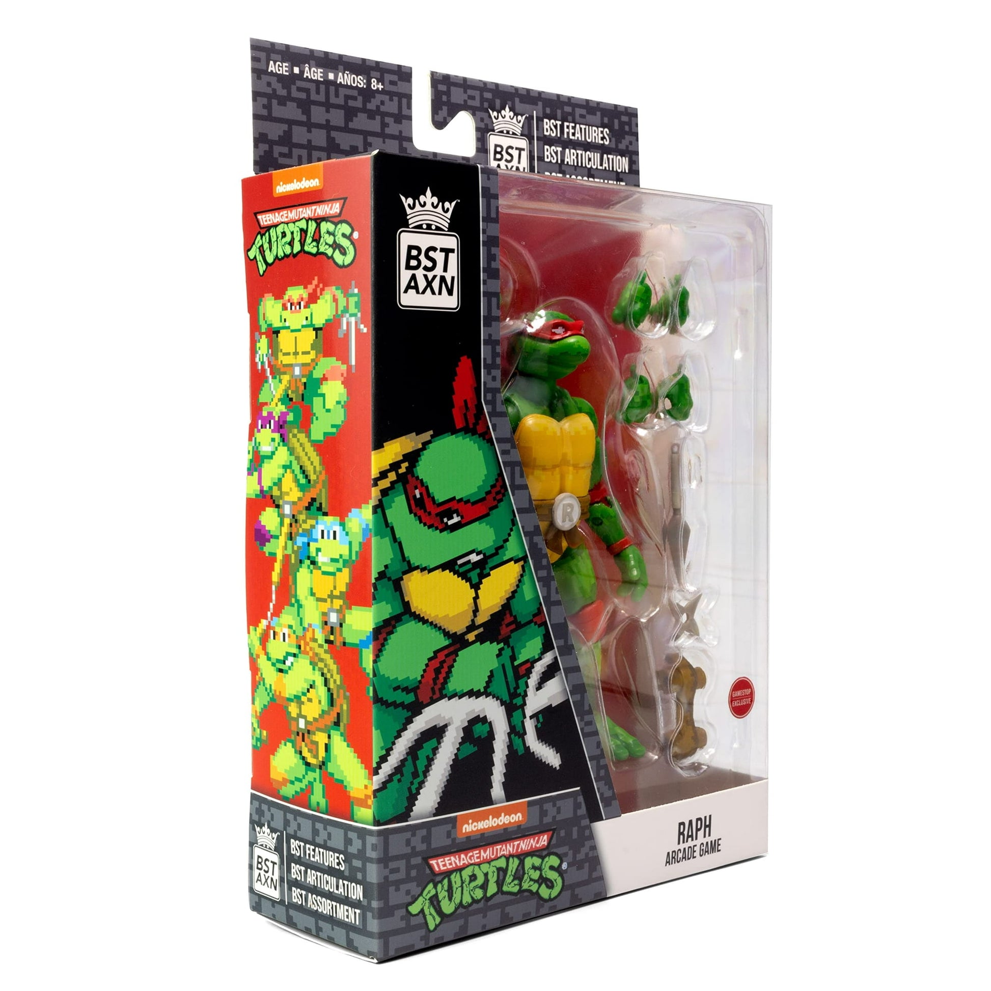 Teenage Mutant Ninja Turtles BST AXN Raphael Action Figure (Arcade Game) - Fashions for Home