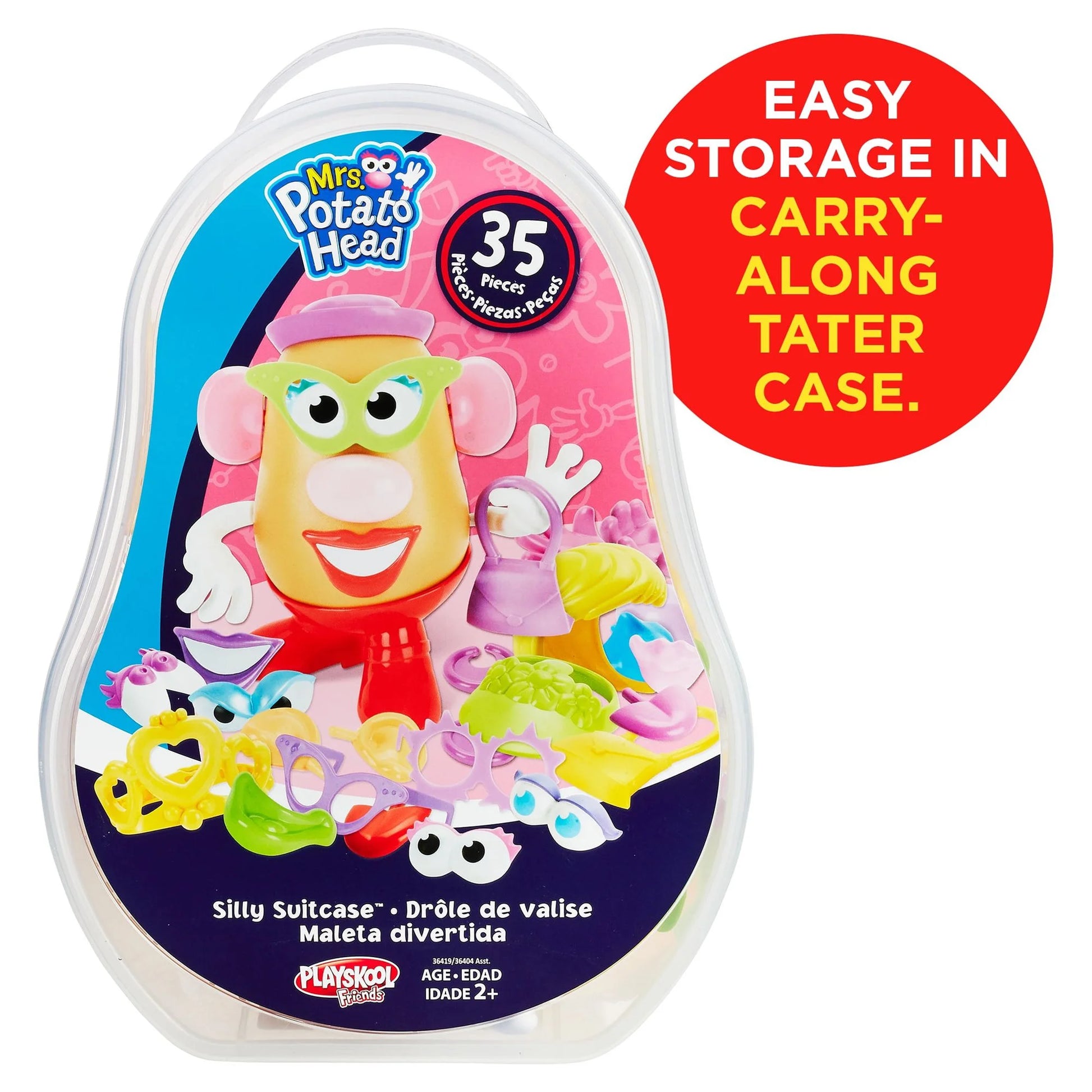 Playskool Mrs. Potato Head Silly Suitcase Parts and Pieces Toddler Toy for Kids Fashions for Home