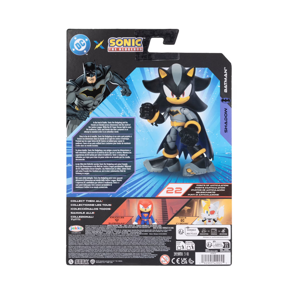 Sonic X DC Shadow as Batman 5 inch Action Figure Fashions for Home