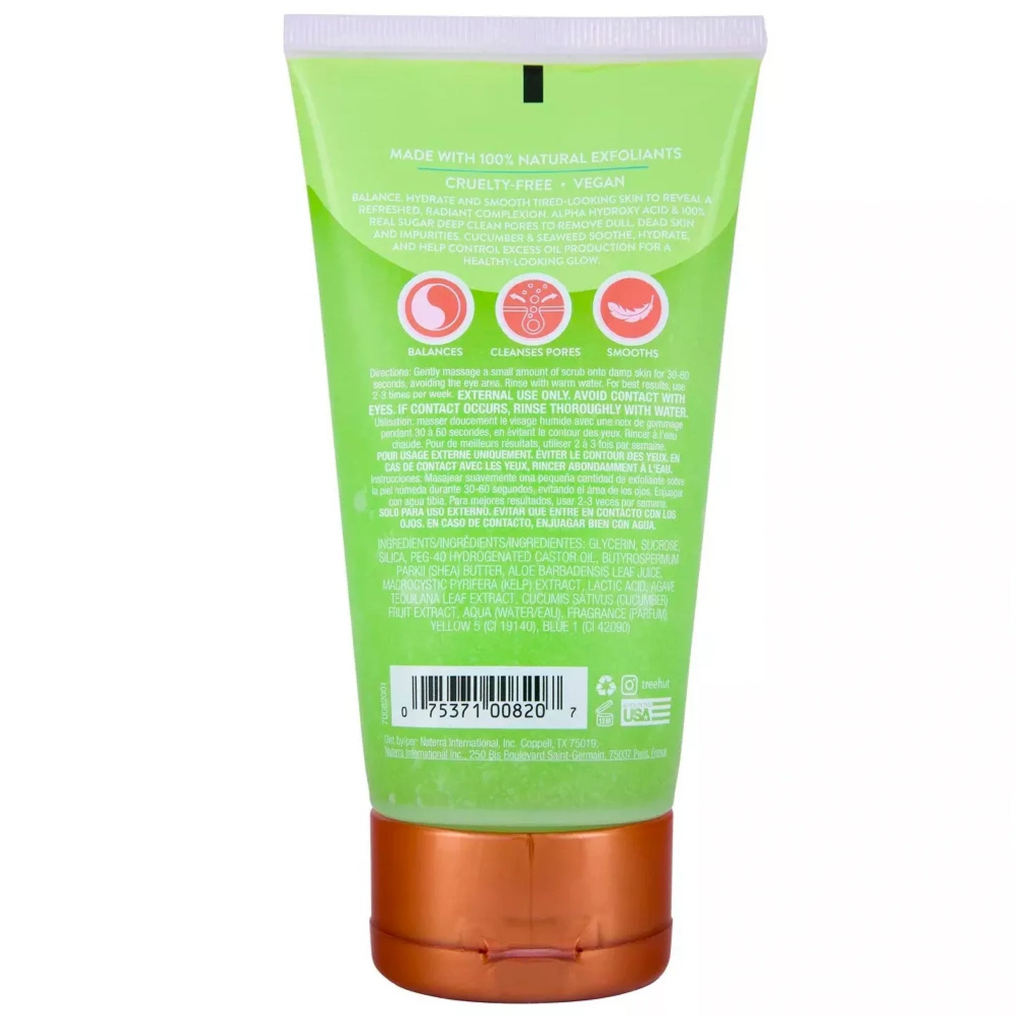 Refresh and Rejuvenate Your Skin with Tree Hut Cucumber Seaweed AHA - Sugar Face Scrub - 6 oz - Fashions for Home