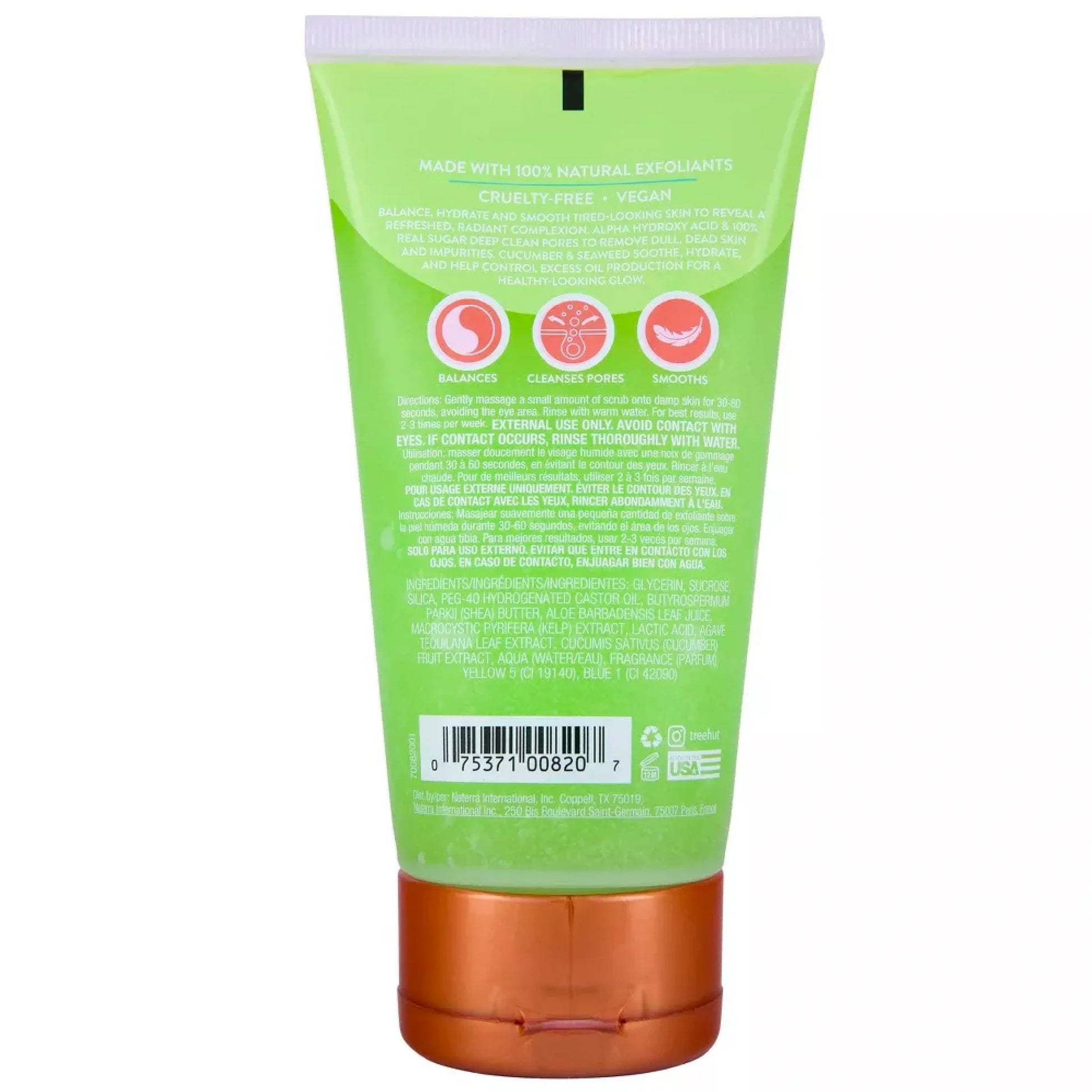 Refresh and Rejuvenate Your Skin with Tree Hut Cucumber Seaweed AHA - Sugar Face Scrub - 6 oz - Fashions for Home