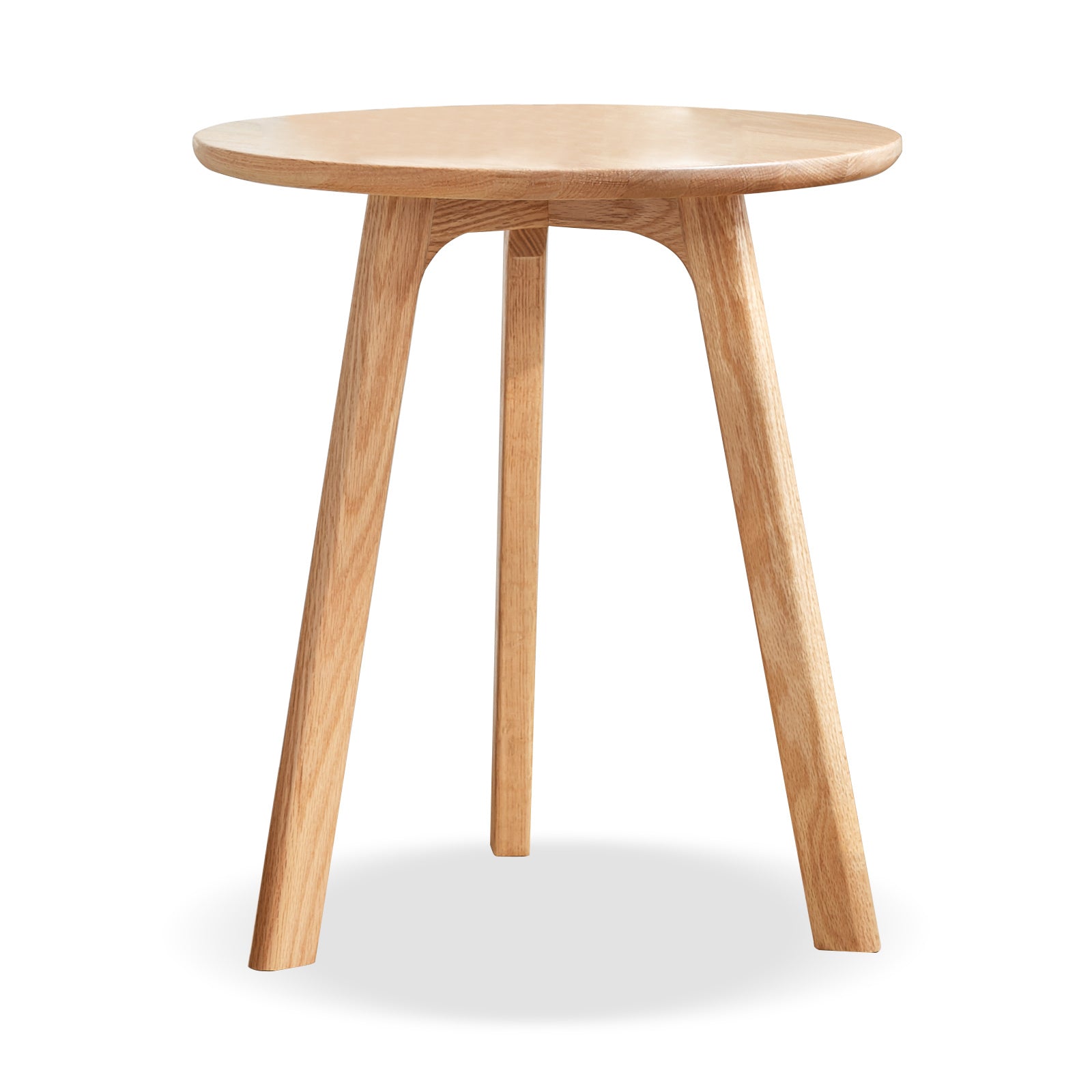 Round End Table- Small End Table Side Table Coffee Table Bedside Table Night Stand for Living Room Bedroom & Balcony, 100% Natural Solid Oak Wood Easy to Assemble - Fashions for Home