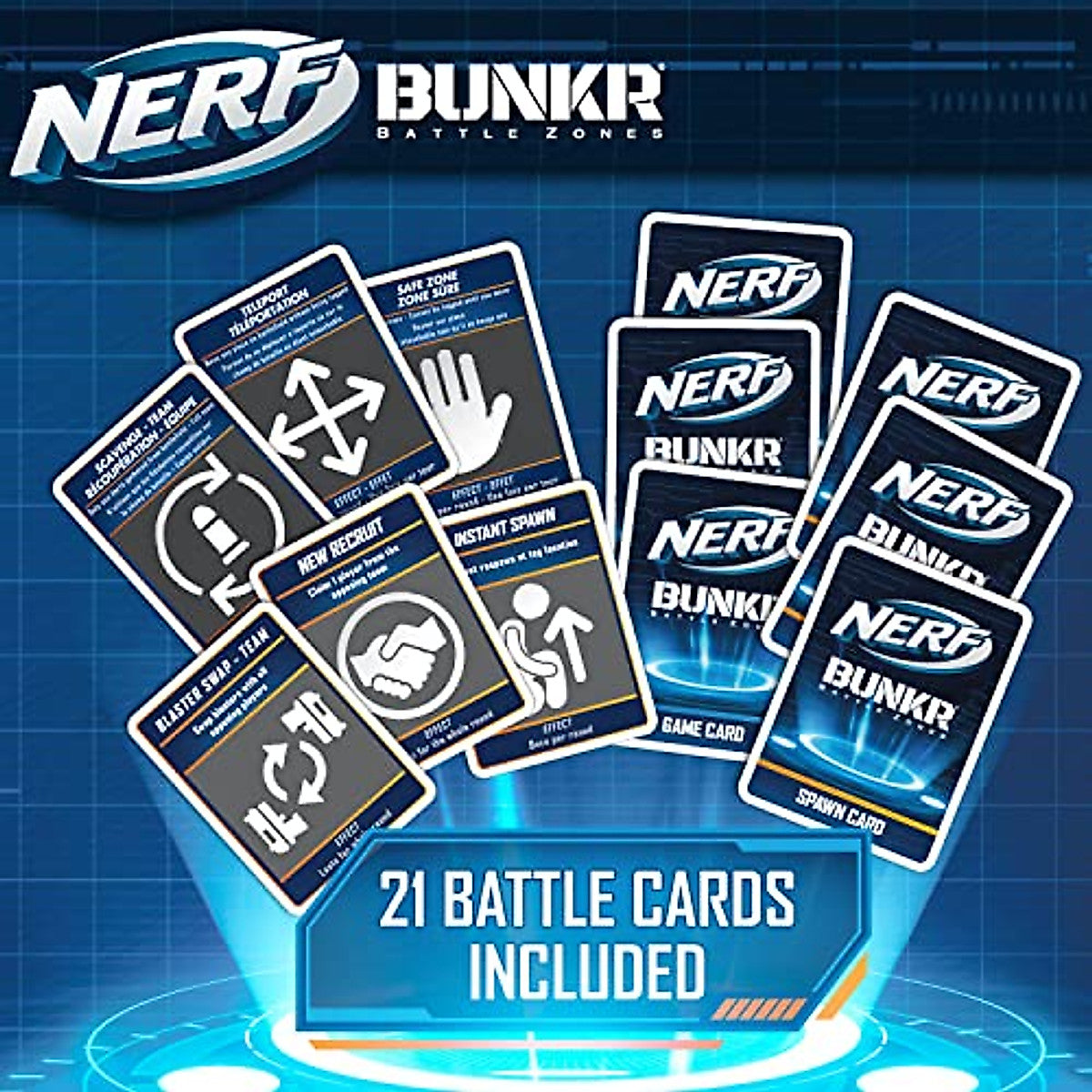 NERF Bunkr BattleZone Competition Pack of 4 Inflatable Crate and Barrel Shields - Barricades for Nerf Party and Nerf War