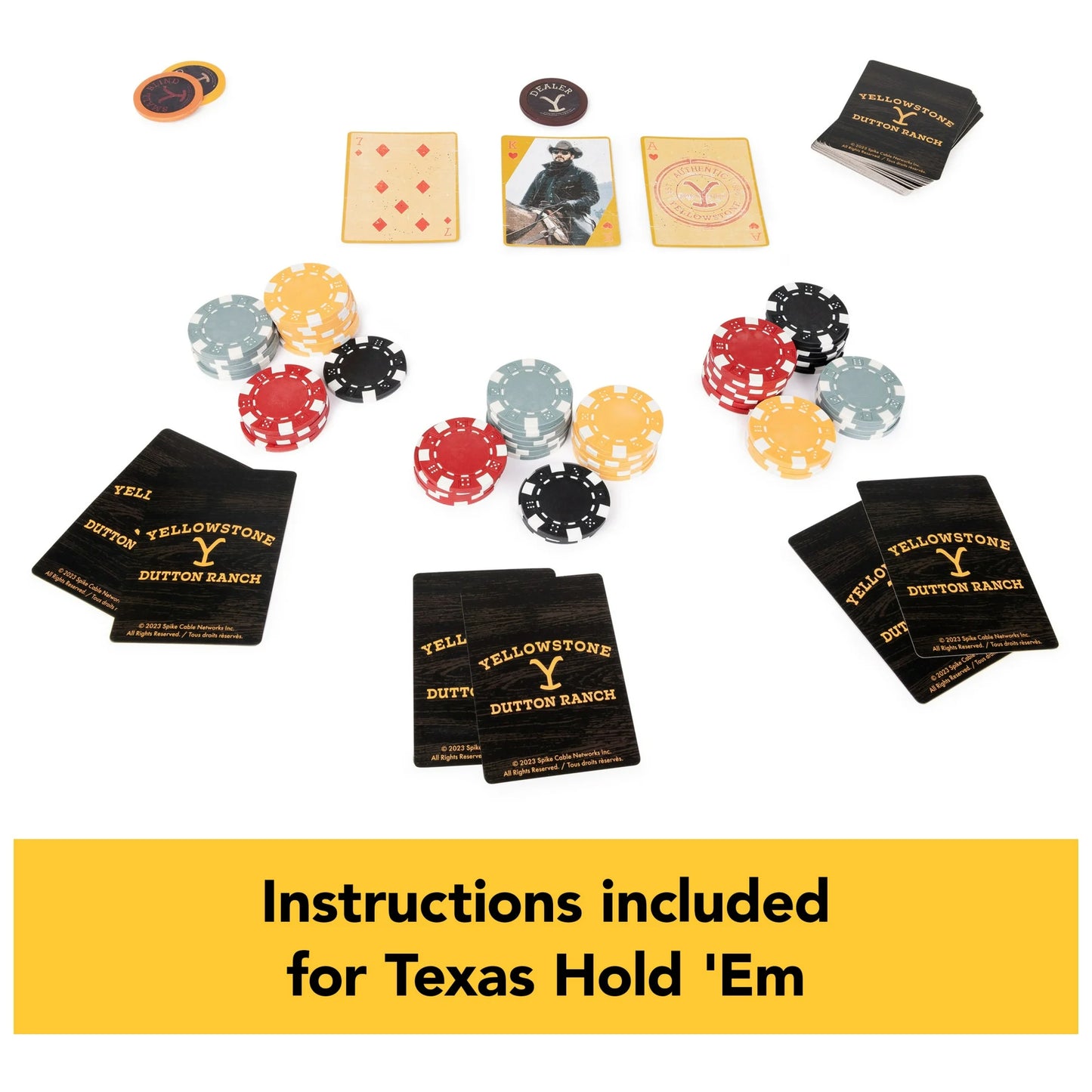 Spin Master Games, Yellowstone, 200-Piece Poker with Custom Carrying Case, Ages 16 and up Fashions for Home