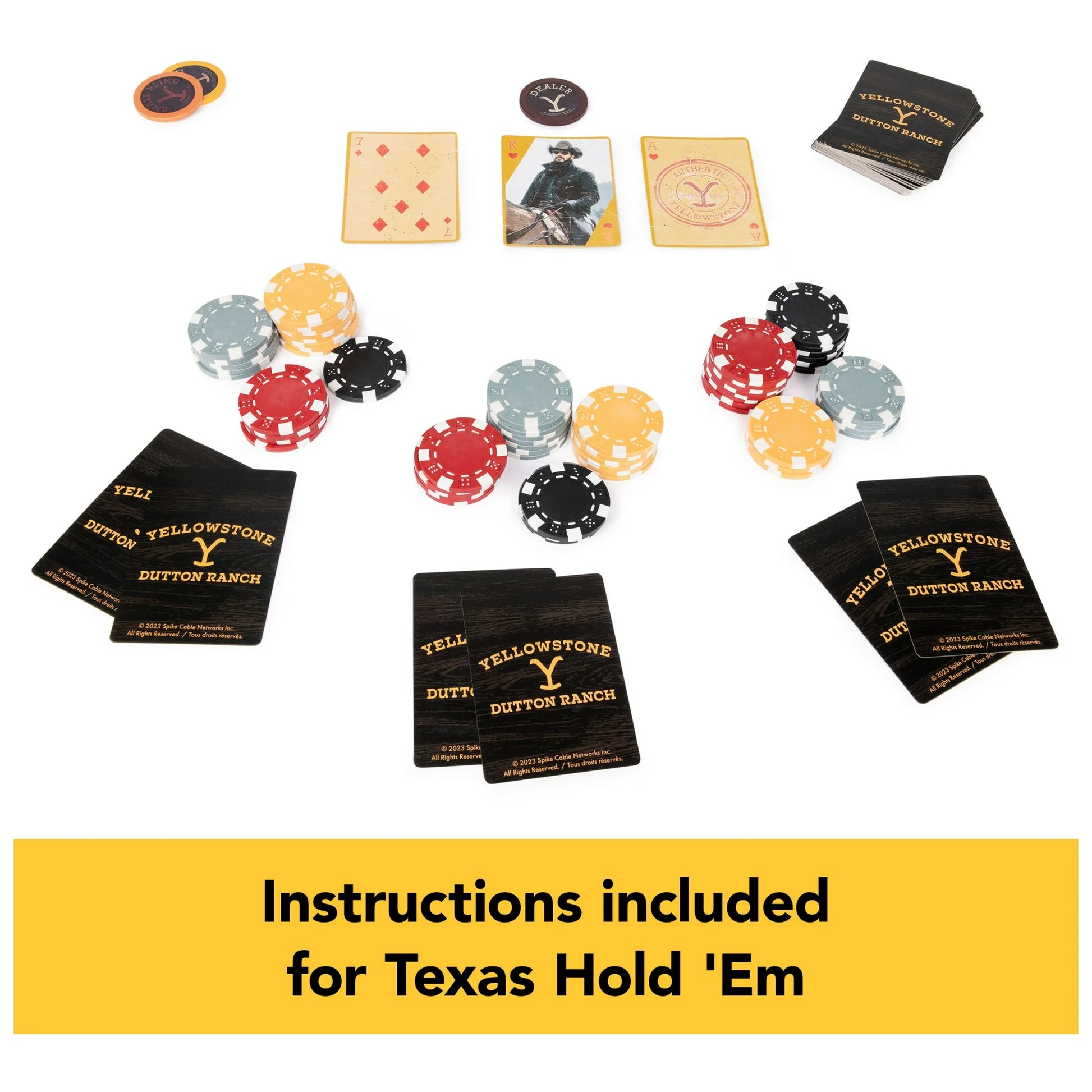 Spin Master Games, Yellowstone, 200-Piece Poker with Custom Carrying Case, Ages 16 and up Fashions for Home