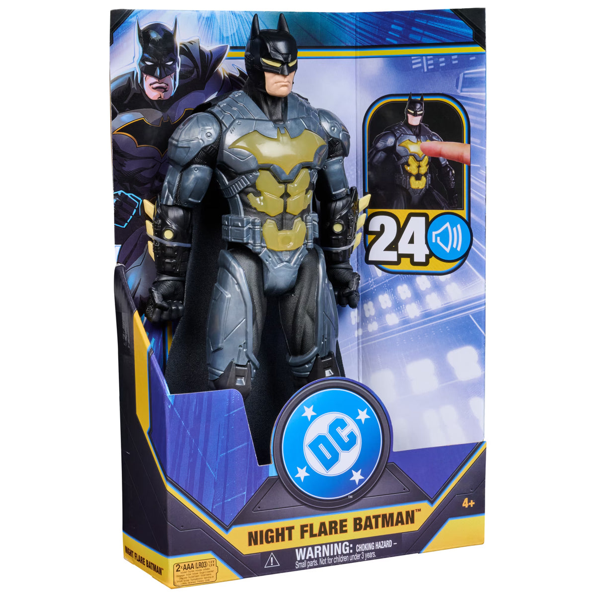 DC Comics, Batman Night Flare 12-inch Light Up Action Figure, for Ages 4 and Up Fashions for Home