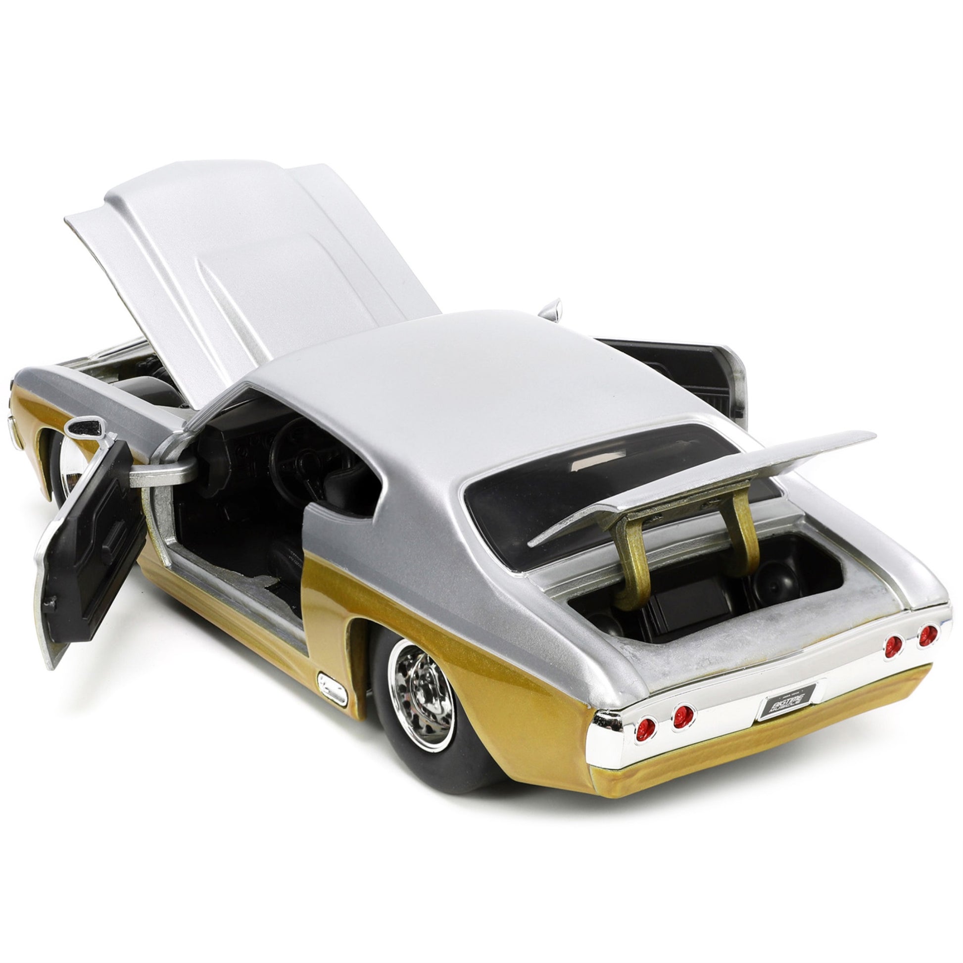 1970 Chevrolet Chevelle SS Gold and Silver Metallic "Bigtime Muscle" 1/24 Diecast Model Car by Jada Fashions for Home