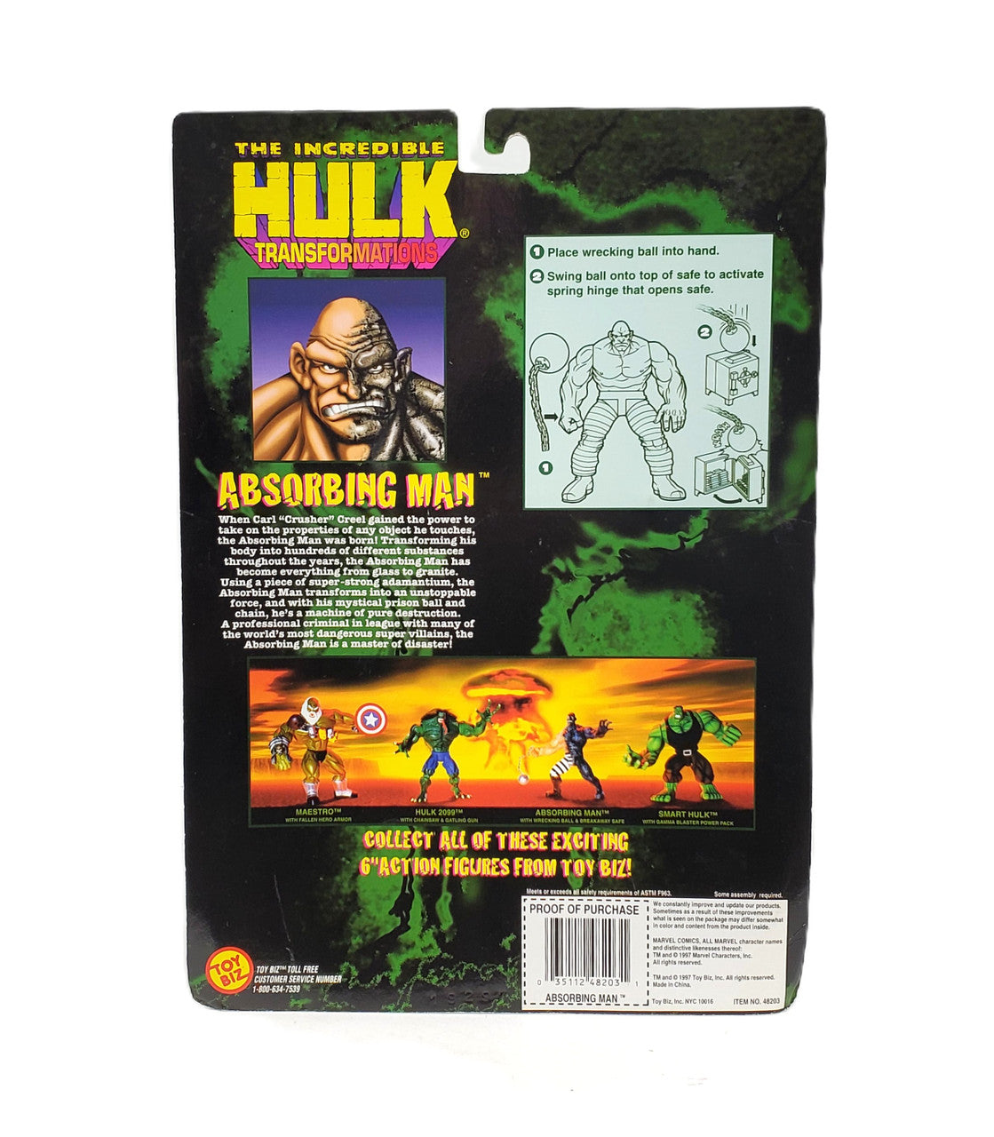 Hulk Hulk, Transformations: Absorbing Man w/ Wrecking Ball and Breakaway Safe Fashions for Home