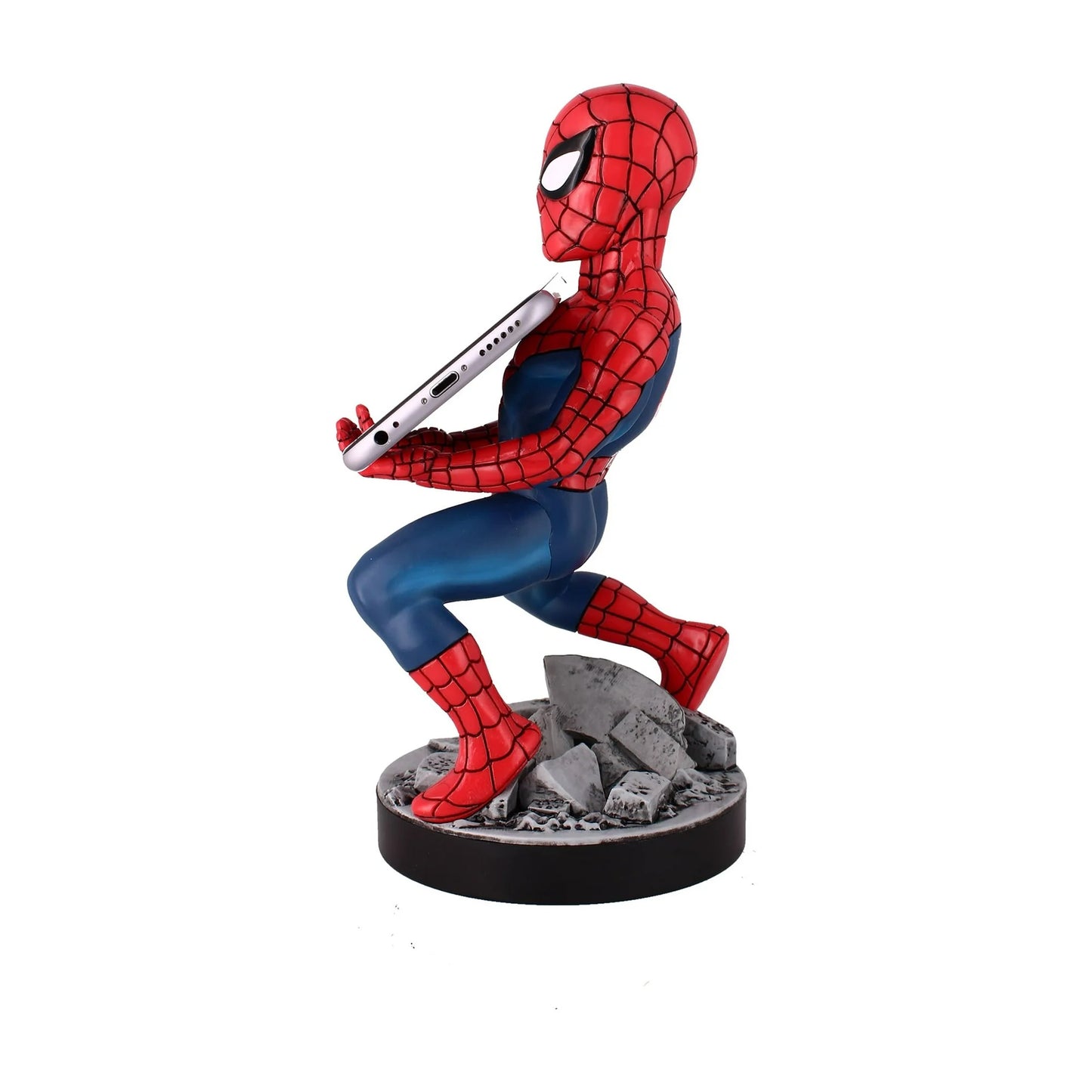 Exquisite Gaming: Marvel: The Amazing Spider-Man - Original Mobile Phone & Gaming Controller Holder, Device Stand, Cable Guys, Licensed Figure Fashions for Home