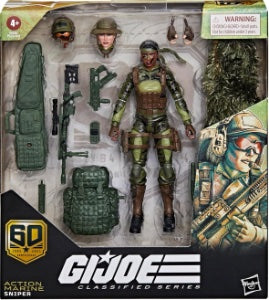G.I. Joe Classified Series 60th Anniversary Action Marine - Sniper, 6” Action Figure