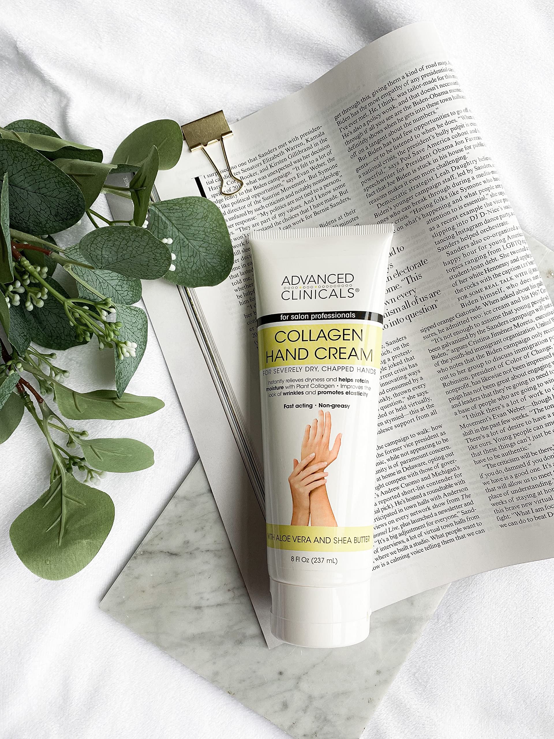 Advanced Clinicals Collagen Hand Cream 8 fl oz - Fashions for Home