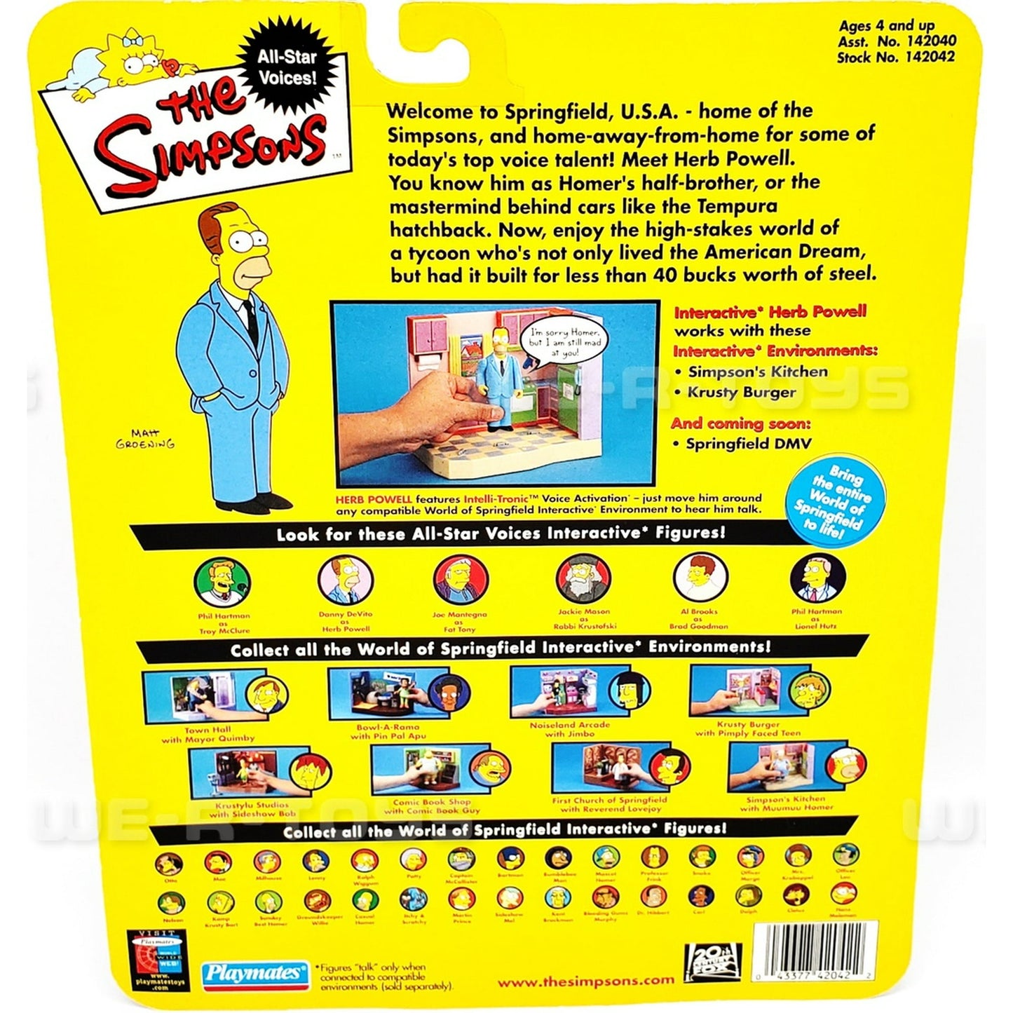 Simpsons All Star Voices 1 Herb Powell Playmates Action Figure - Fashions for Home