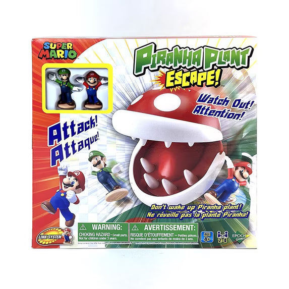 Epoch Games Super Mario Piranha Plant Escape!, Tabletop Skill and Action Game with Collectible Super Mario Action Figures, Ages 4+ Fashions for Home