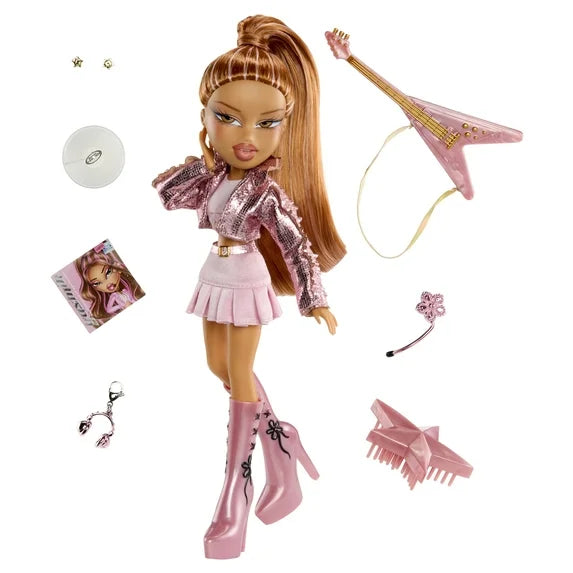 Bratz Pop Starz Yasmin Fashion Doll with Accessories and Charm Fashions for Home