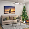 Framed Canvas Wall Art Decor Painting For Chrismas, Chrismas Tree in Dawn Chrismas Gift Painting For Chrismas Gift, Decoration For Chrismas Eve Office Living Room, Bedroom Decor-Ready To Han