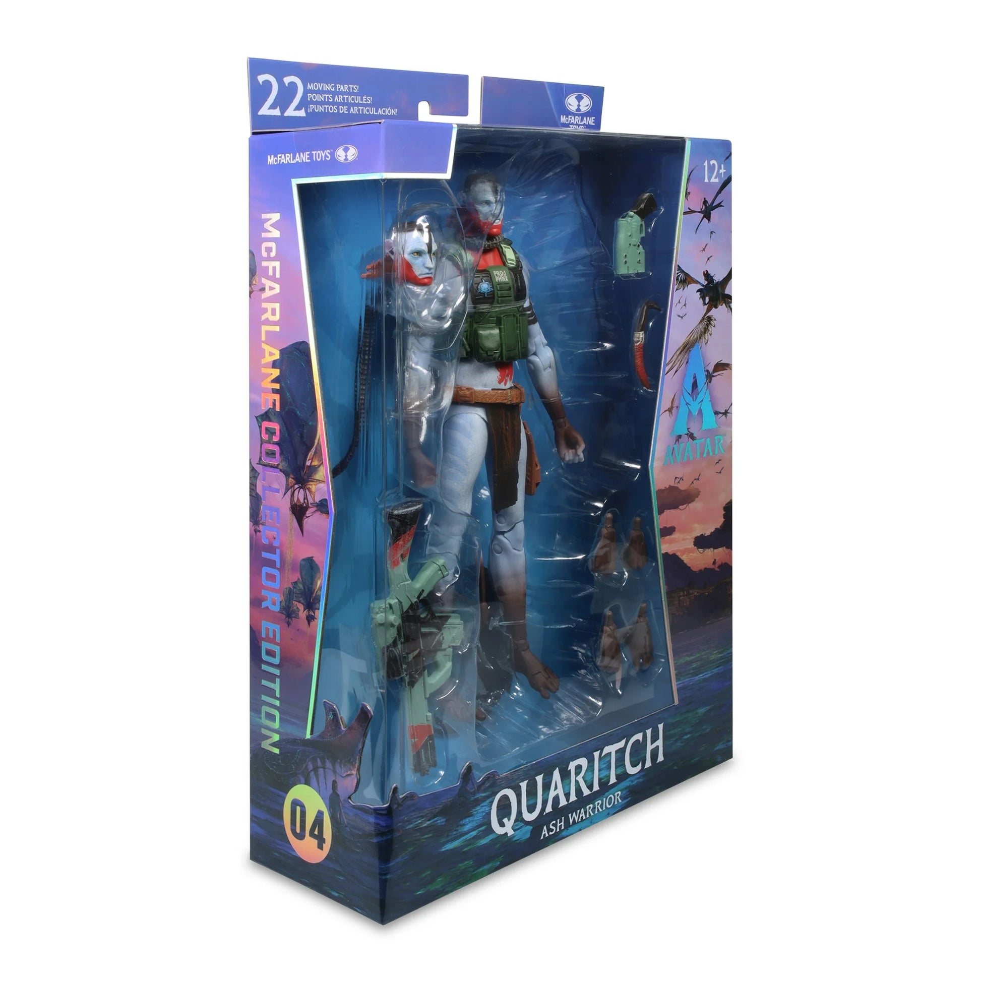 Avatar: Fire and Ash Quaritch (Ash Warrior) 7" Action Figure Collector Edition - McFarlane Toys Fashions for Home