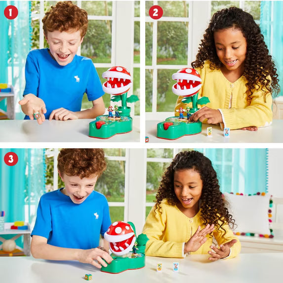 Epoch Games Super Mario Piranha Plant Escape!, Tabletop Skill and Action Game with Collectible Super Mario Action Figures, Ages 4+ Fashions for Home