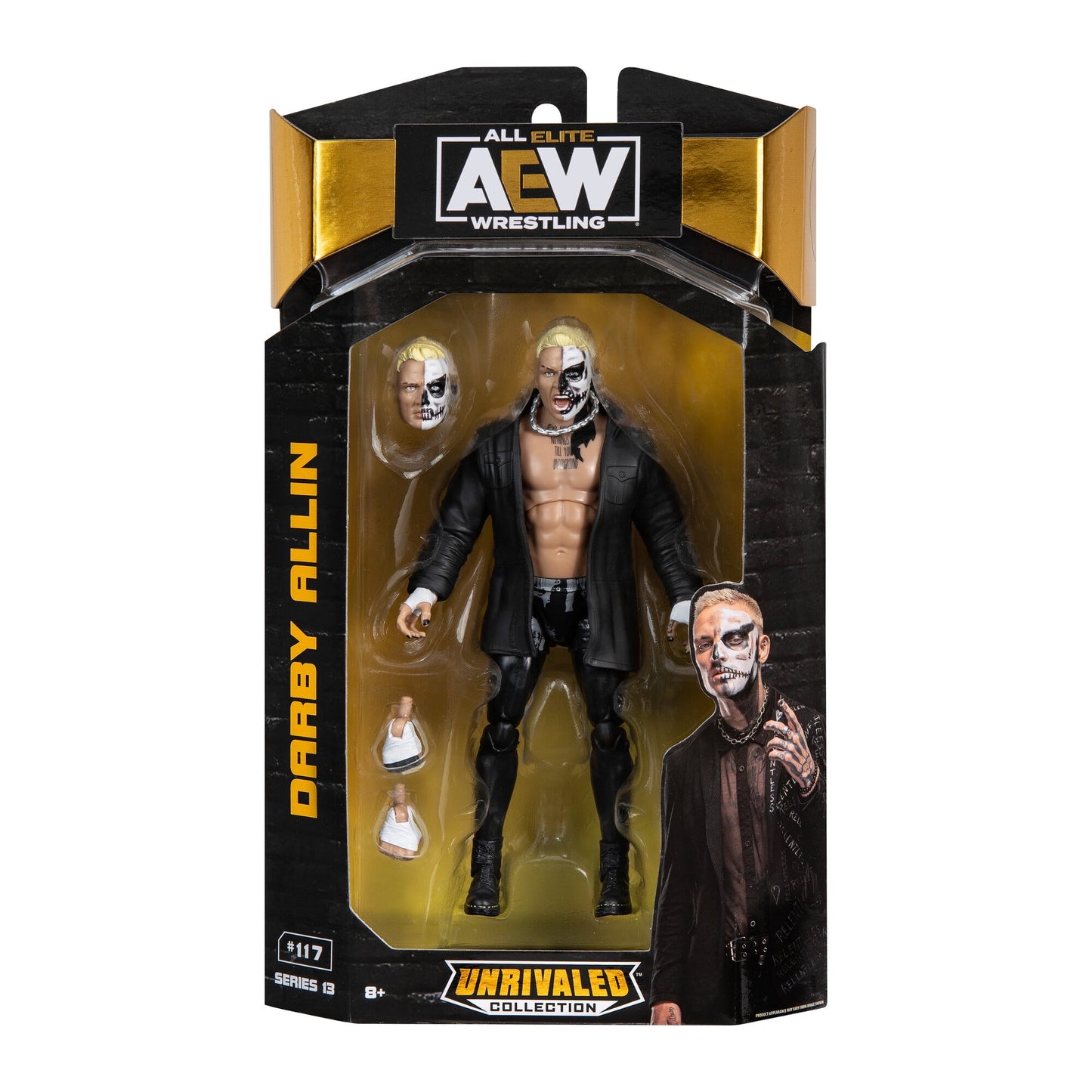 AEW Unrivaled Darby Allin - 6 inch Figure with Entrance Jacket, Alternate Head, and Alternate Fists - Fashions for Home