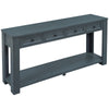 TREXM Console Table/Sofa Table with Storage Drawers and Bottom Shelf for Entryway Hallway (Navy)