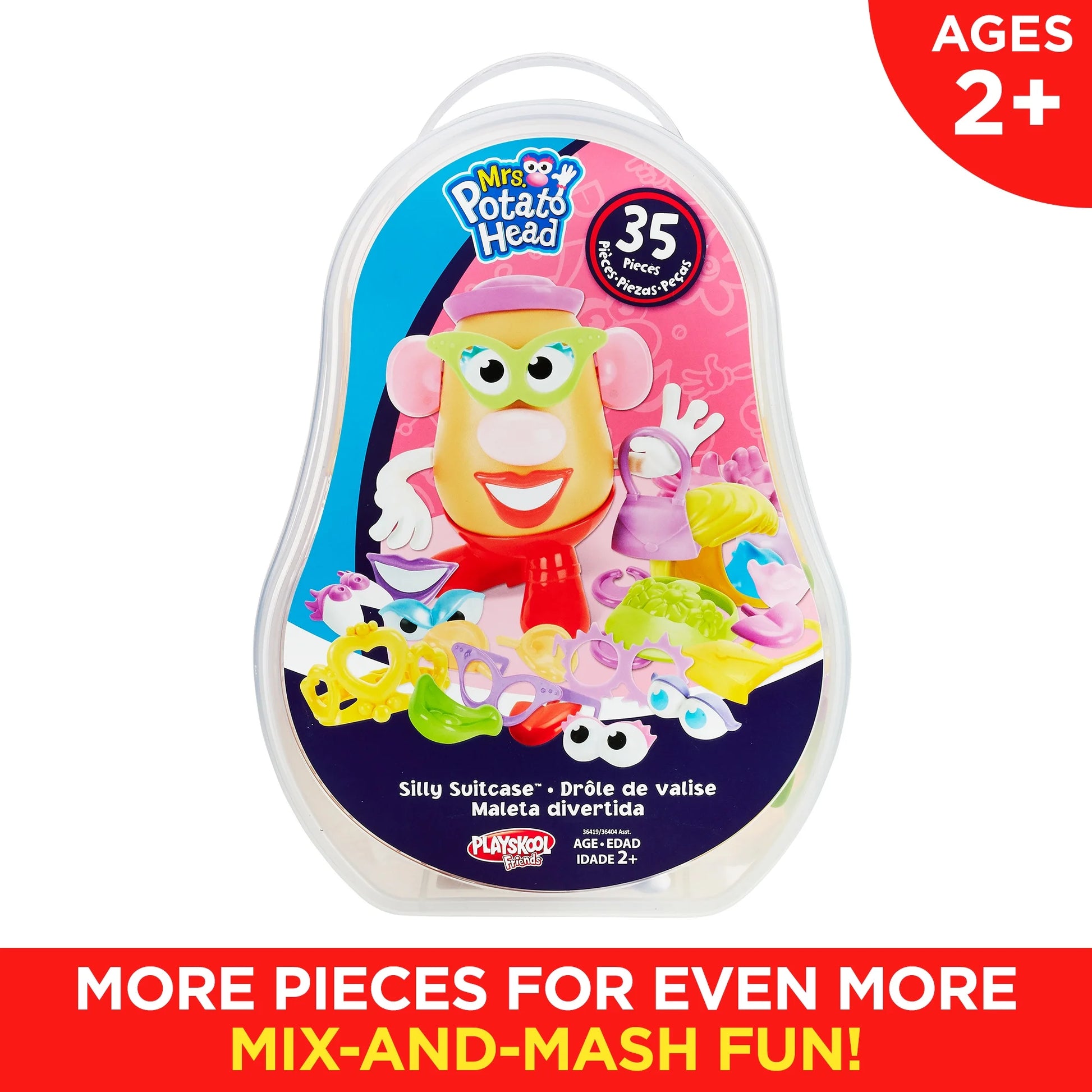Playskool Mrs. Potato Head Silly Suitcase Parts and Pieces Toddler Toy for Kids Fashions for Home