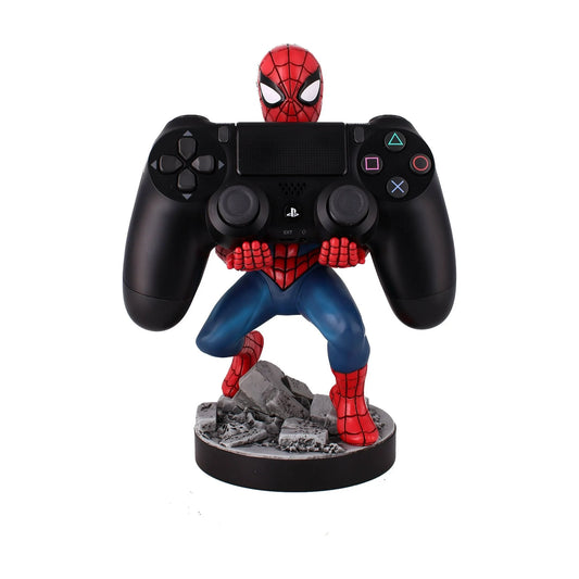 Exquisite Gaming: Marvel: The Amazing Spider-Man - Original Mobile Phone & Gaming Controller Holder, Device Stand, Cable Guys, Licensed Figure Fashions for Home