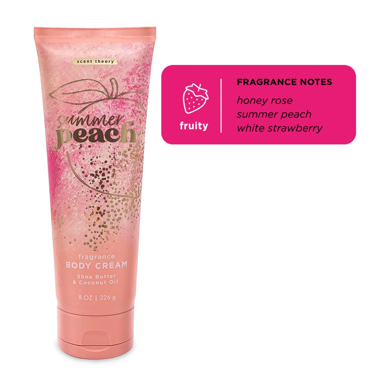 Scent Theory Hand and Body Cream, Summer Peach, 8 oz - Fashions for Home