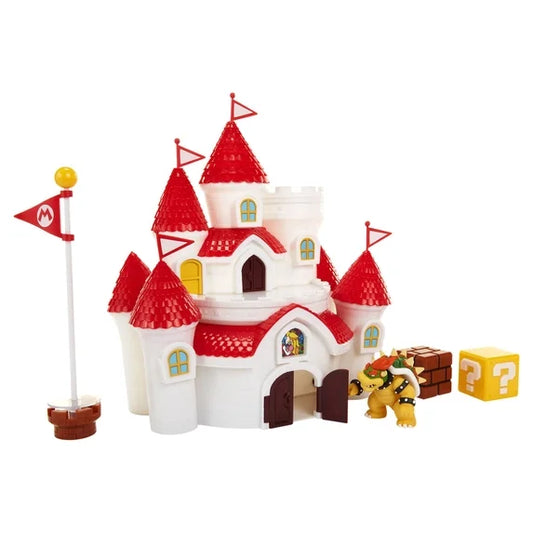Nintendo Super Mario Mushroom Kingdom Castle Playset with Exclusive 2.5" Bowser Figure Fashions for Home